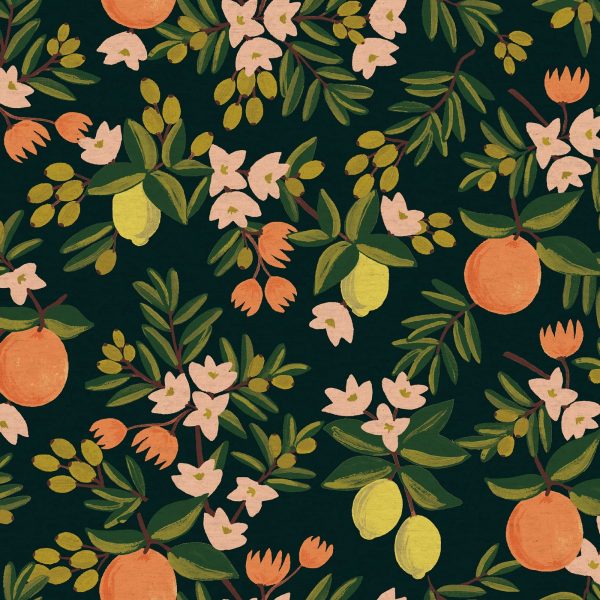 Citrus Floral CANVAS in Black Hot on Sale