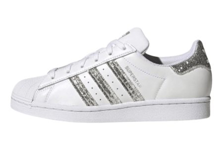 Adidas - Women s Superstar  Glitter  - Cloud White   Silver Metallic   Silver Metallic Online now