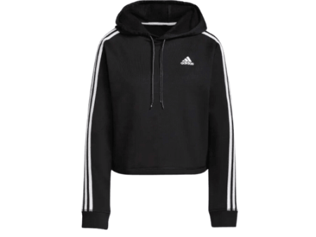 Adidas 3 Stripes Fleece Women s Cropped Hoodie For Discount