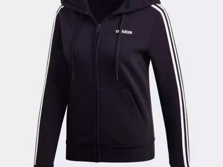 Adidas Womens Essentials 3-Stripes Fleece Hoodie Sale