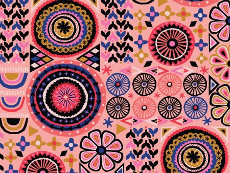 Ancestral Quilt in Pink Organic Online Hot Sale