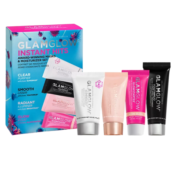 GlamGlow - Instant Hits Award-Winning Masks & Moisturizer Set - 4 pcs Online now