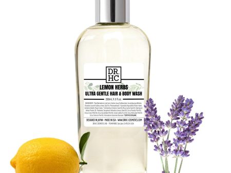 DR.HC Ultra Gentle Hair & Body Wash - Lemon Herbs (280ml, 9.5 fl.oz.) (pH Balancing, Skin toning, Anti-acne + Anti-dandruff, Anti-hair loss...) Fashion