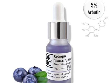 DR.HC Arbutin Collagen Blueberry Serum (15g, 0.5oz.) (with 5% Alpha-Arbutin, Collagen & Blueberry) (Collagen Supply, Anti-aging, Skin brightening, Skin plumping...) Online Sale