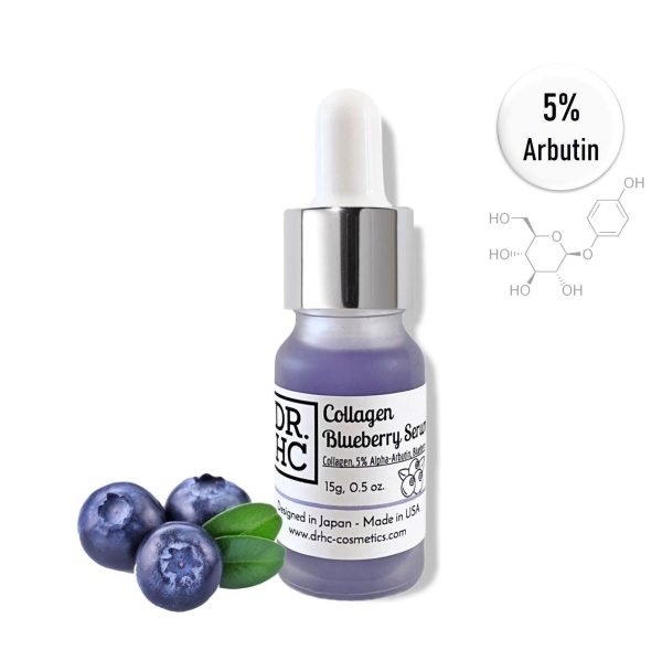 DR.HC Arbutin Collagen Blueberry Serum (15g, 0.5oz.) (with 5% Alpha-Arbutin, Collagen & Blueberry) (Collagen Supply, Anti-aging, Skin brightening, Skin plumping...) Online Sale