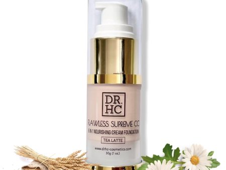 DR.HC Flawless Supreme CC 6 in 1 Nourishing Cream Foundation (5 Shades) (30g, 1oz.) (Natural UV Care, Skin brightening, Anti-acne, Anti-aging...) For Discount