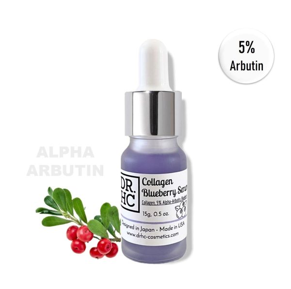 DR.HC Arbutin Collagen Blueberry Serum (15g, 0.5oz.) (with 5% Alpha-Arbutin, Collagen & Blueberry) (Collagen Supply, Anti-aging, Skin brightening, Skin plumping...) Online Sale