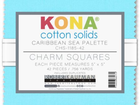 Kona Cotton Caribbean Palette 42 piece 5  x 5  Square Charm Pack Fashion